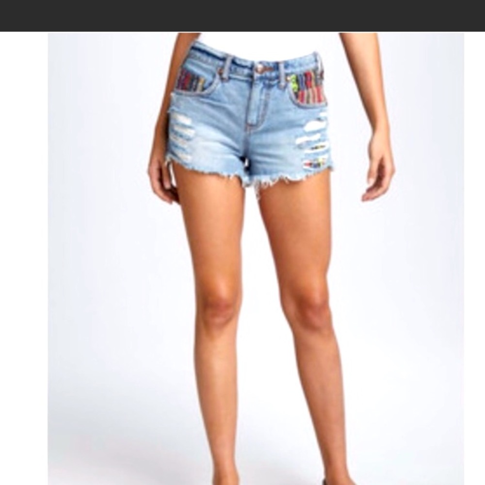 Free people cut off denim shorts